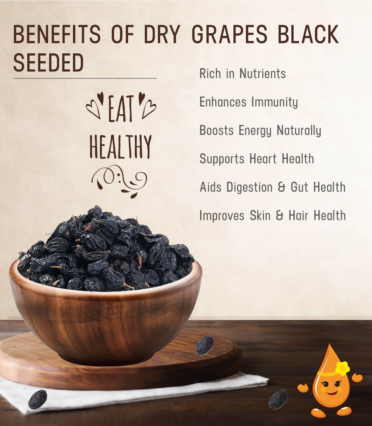 Dry Grapes Black Seeded