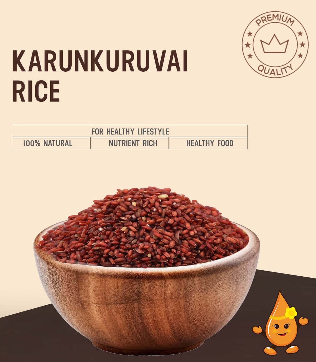 Karunkuruvai Rice Boiled