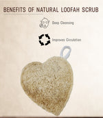 Natural Loofah Scrub (Heart Shape)