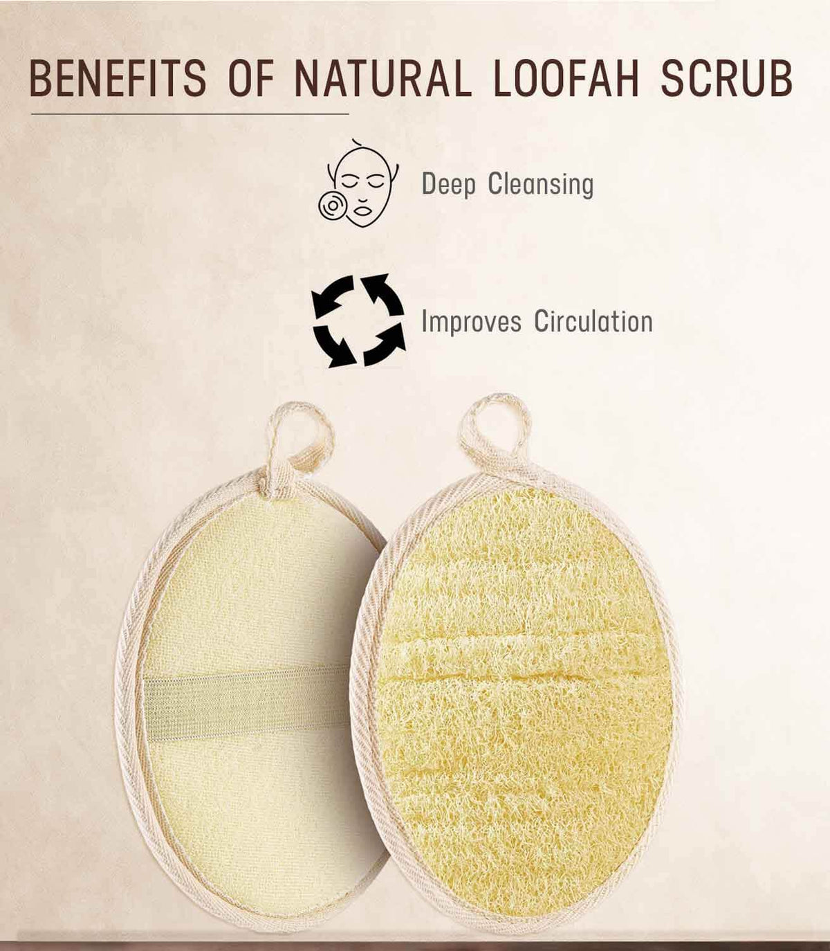 Natural Loofah Scrub (Oval Shape)