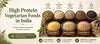 High Protein Vegetarian Foods in India — pumpkin seeds (19g), watermelon seeds (28g), sunflower seeds (21g), flax seeds (18g), sabja seeds (15g), foxtail millet (12g), barnyard millet (11g), and kodo millet (9g) protein per 100g | Theerthaa