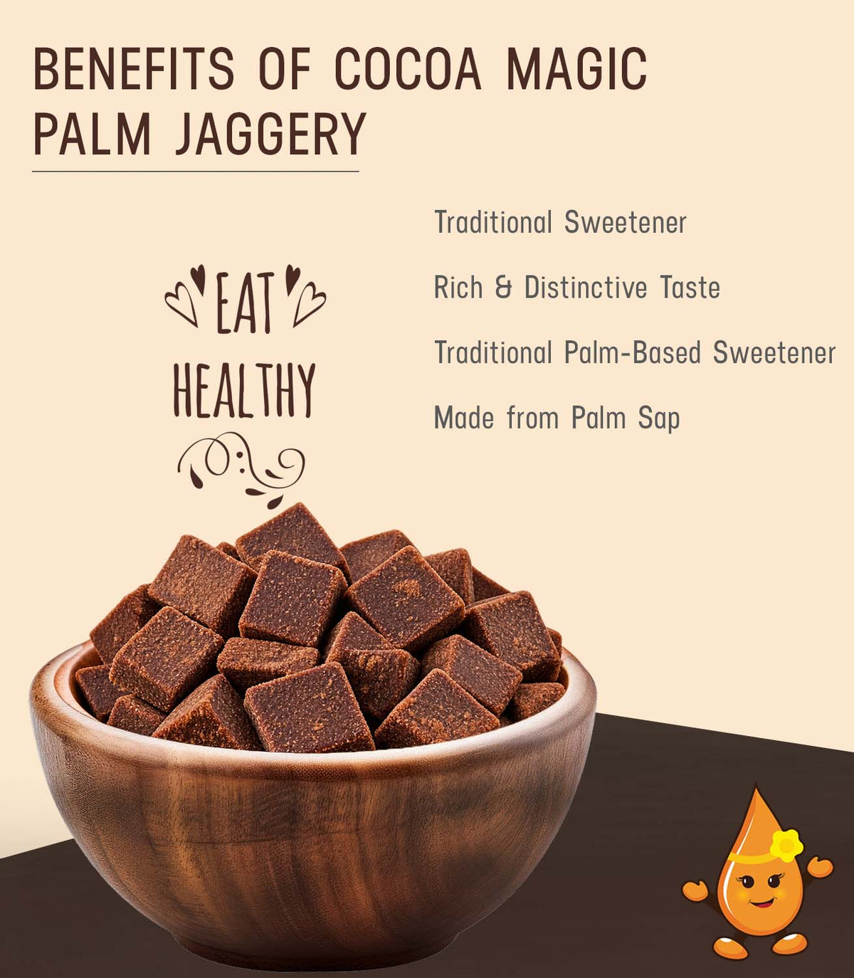 Cocoa Magic Palm Jaggery - Chocolate Bite