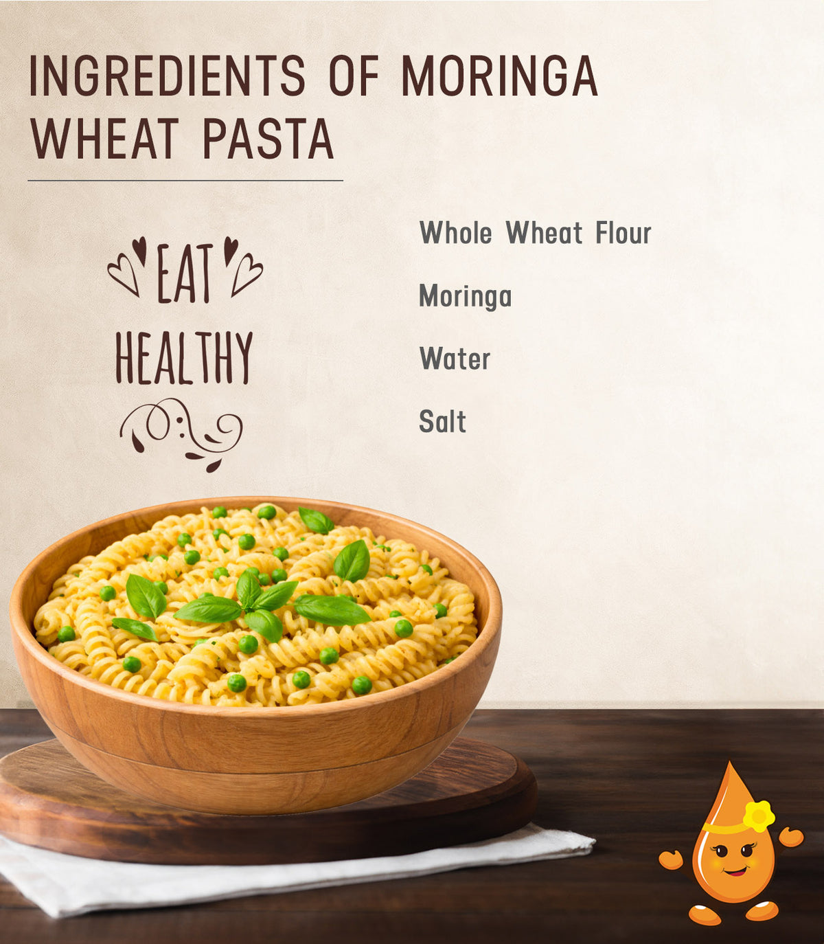 Moringa Wheat Pasta