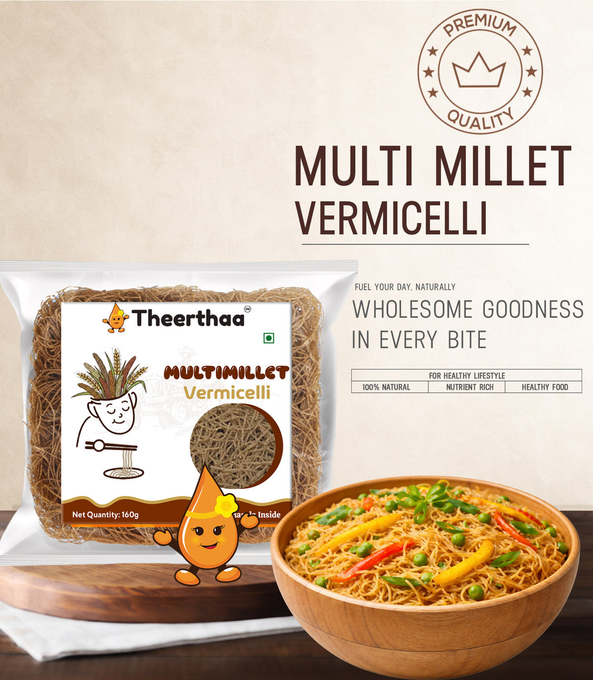 Multi Millet Vermiceli | healthy noodles | Theerthaa