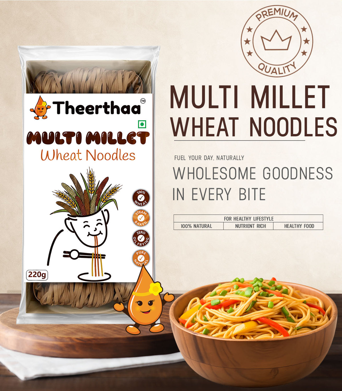 Multi Millet Noodles | healthy noodles | Theerthaa