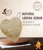 Natural Loofah Scrub (Heart Shape)
