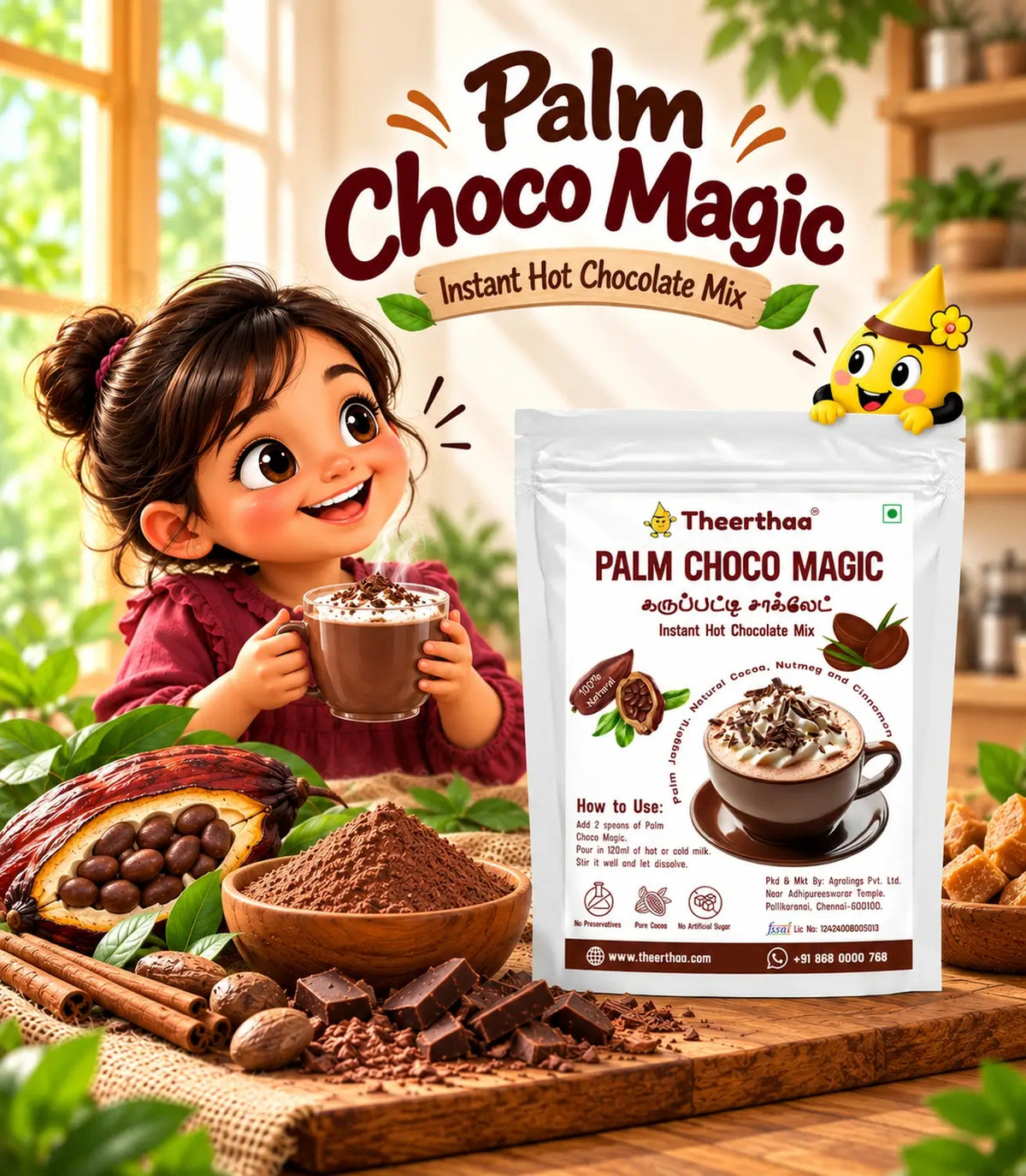 Palm Choco Magic – Instant Hot Chocolate Mix