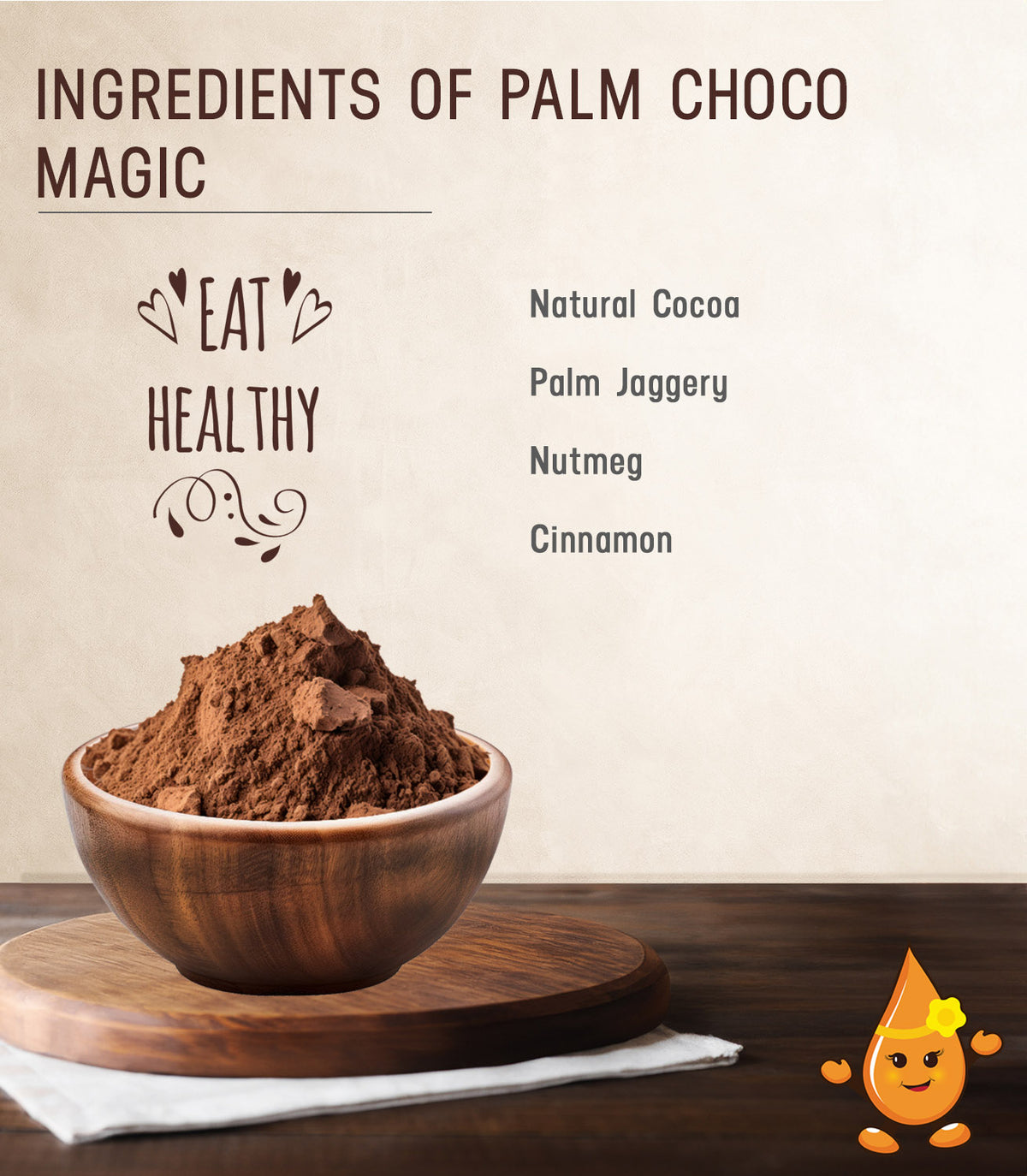 Palm Choco Magic Instant Hot Chocolate Mix ingredients and nutrition | Theerthaa