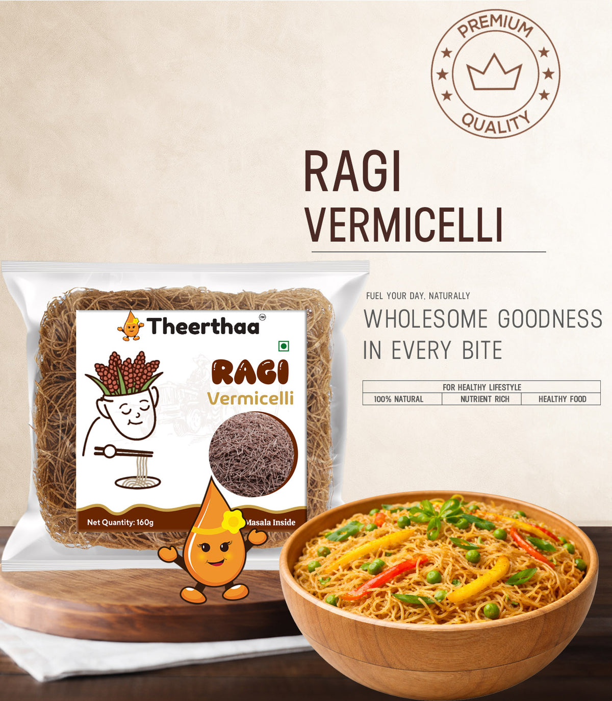 Ragi Vermicelli | healthy noodles | Theerthaa