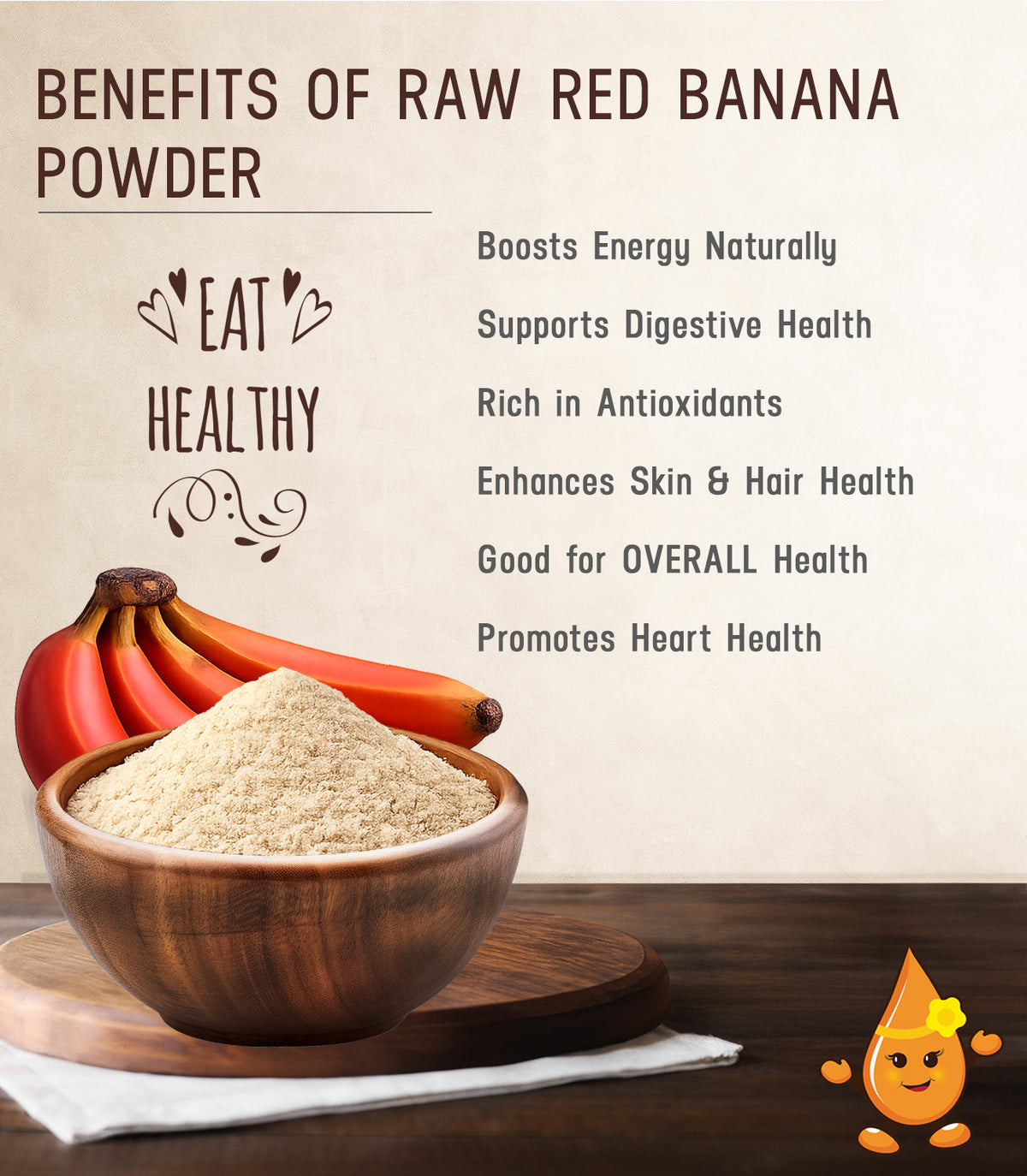 Benefits of Raw Red Banana Powder for gut health | Theerthaa