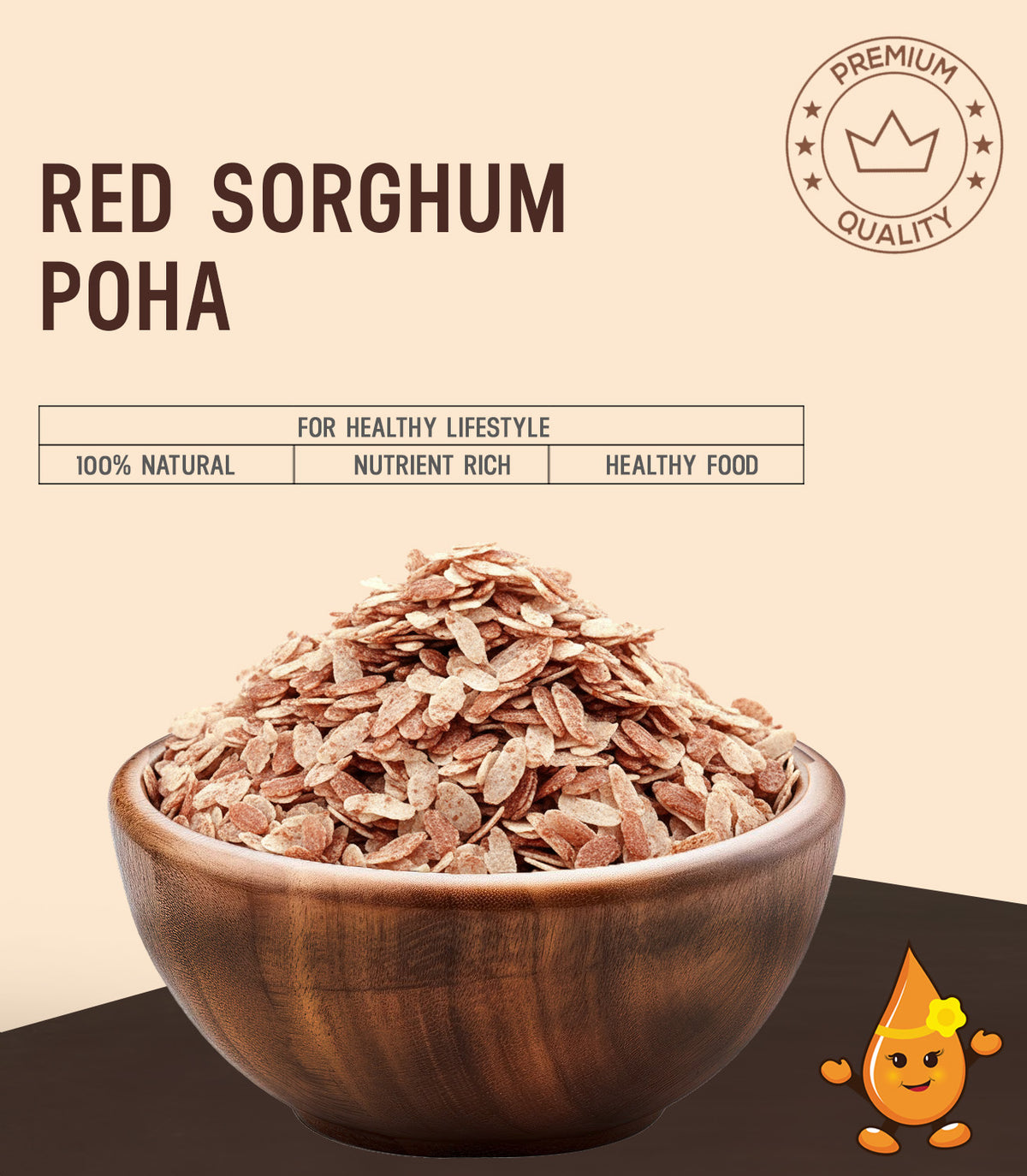 Red Sorghum Poha / Flakes | traditional rice | Theerthaa