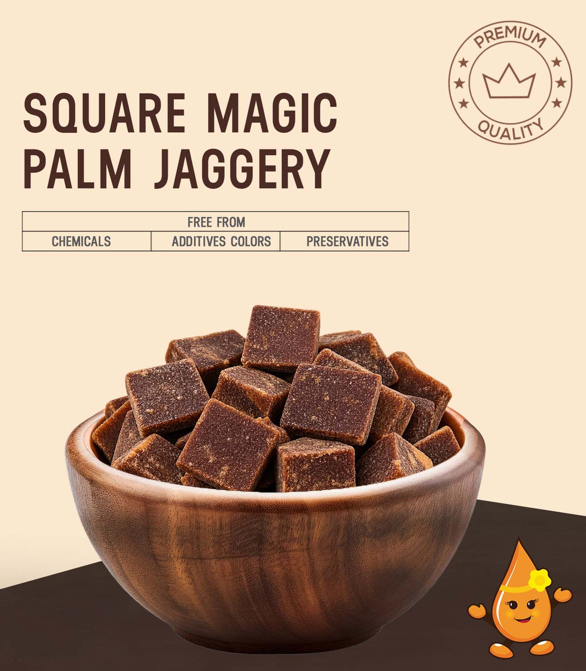 Square Magic Palm Jaggery - Chocolate Bite