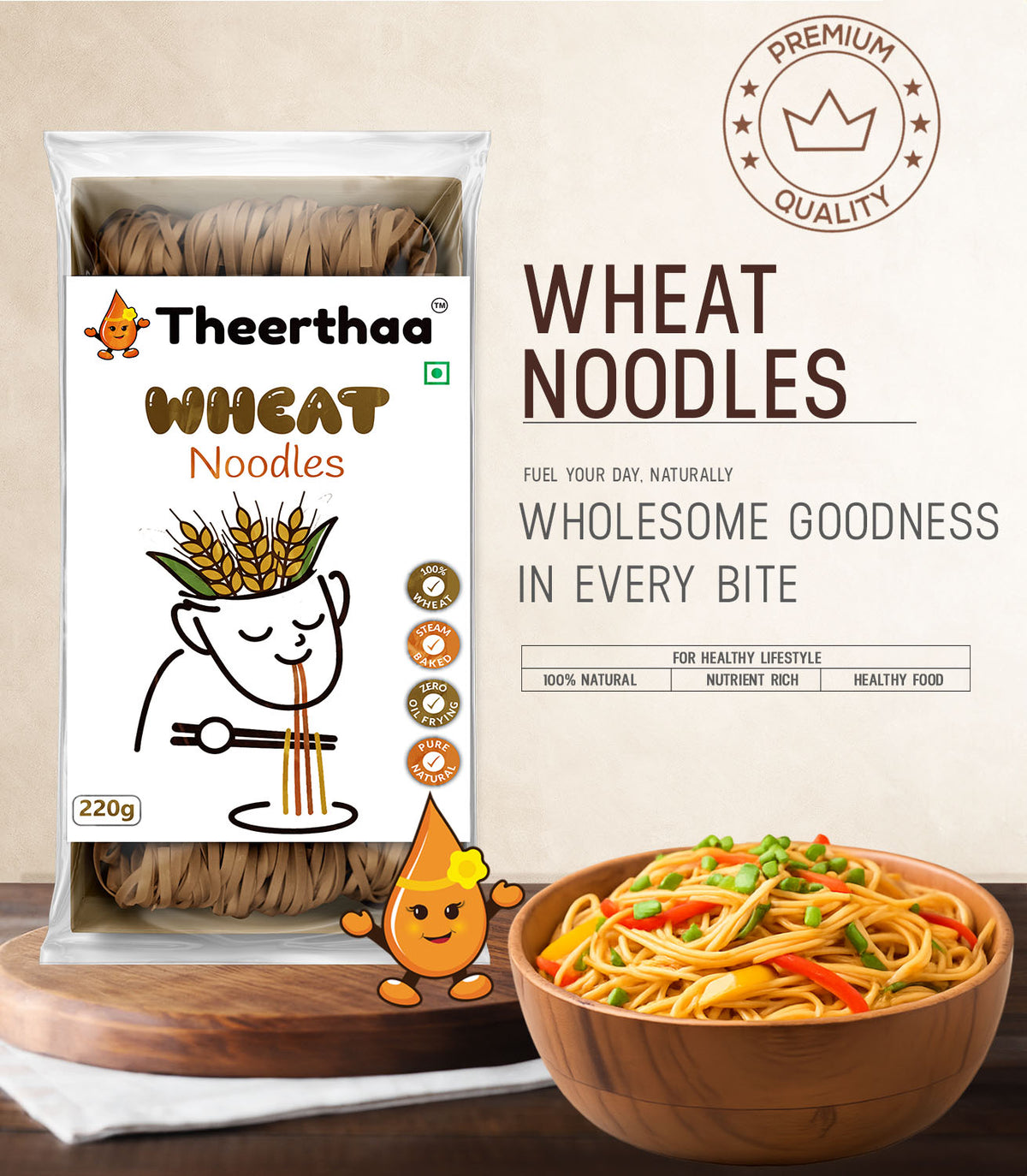 Wheat Noodles | healthy noodles | Theerthaa