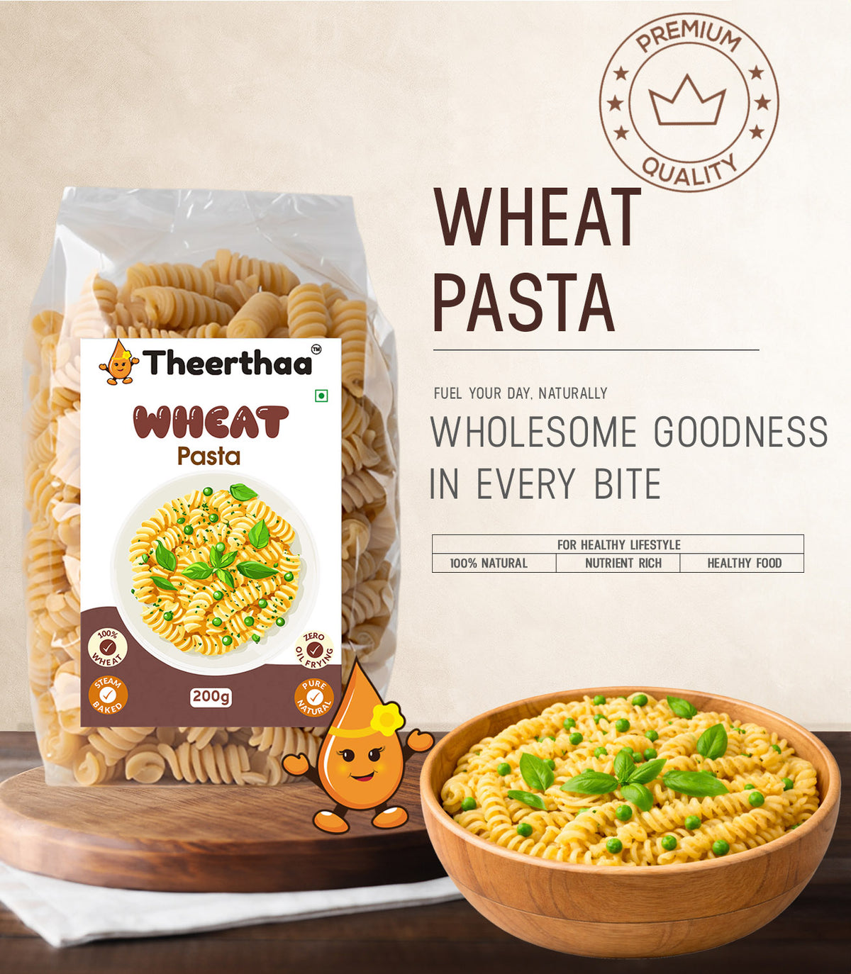 Wheat Pasta | healthy noodles | Theerthaa