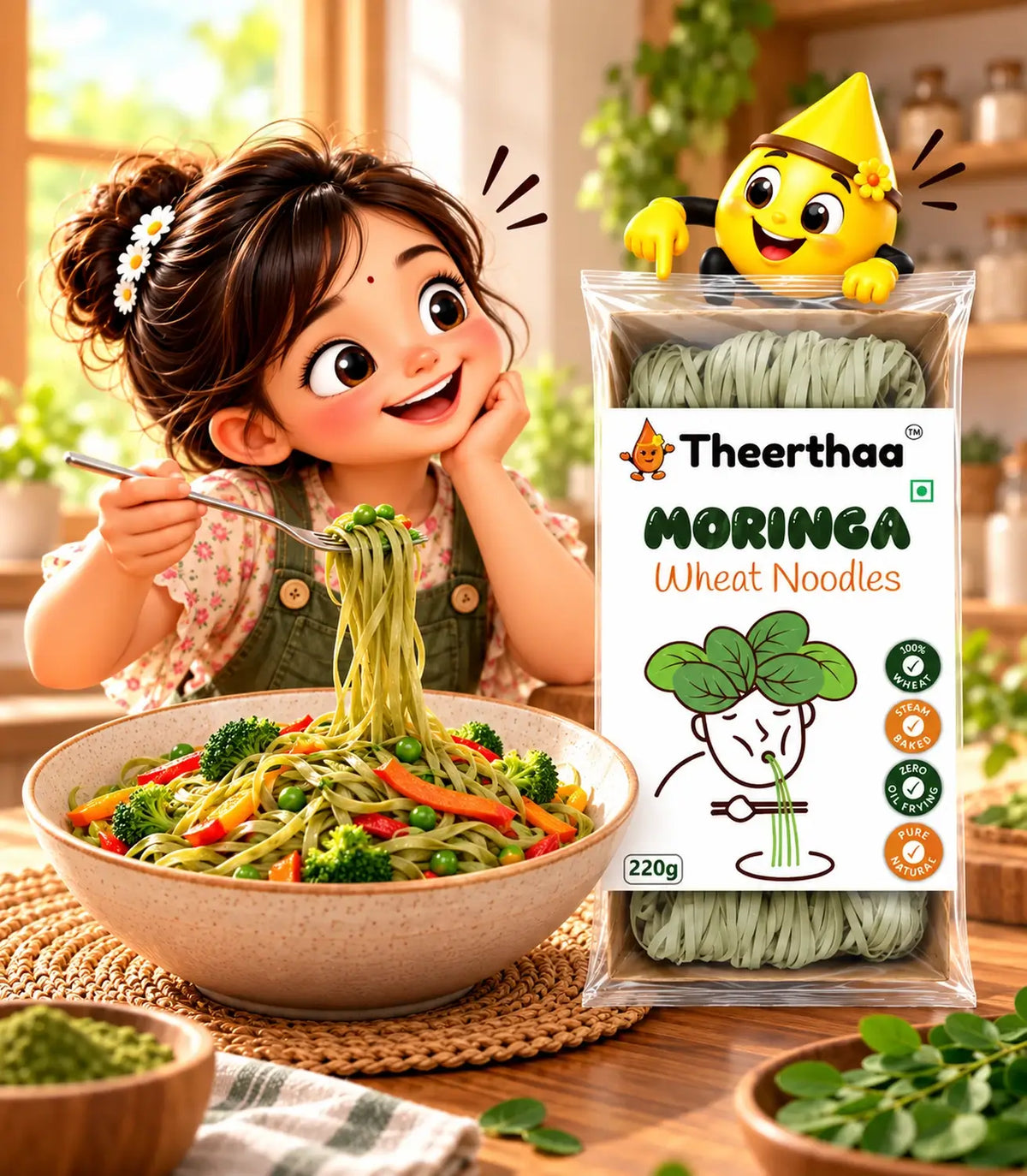 Moringa Wheat Noodles