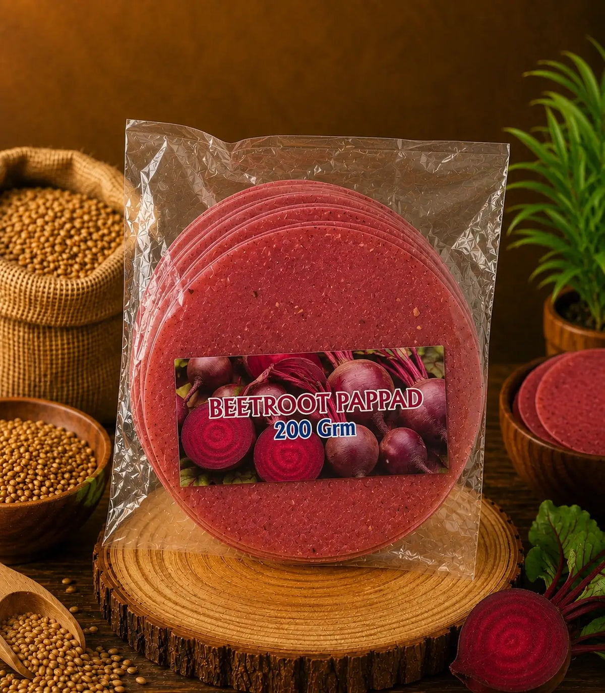 Beetroot Pappad