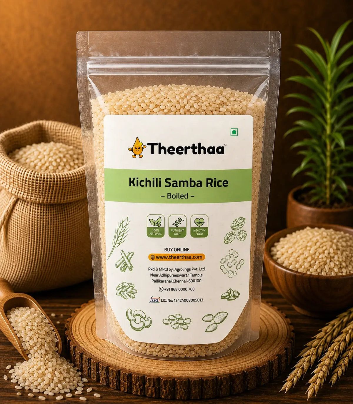 Kichili Samba Rice Boiled