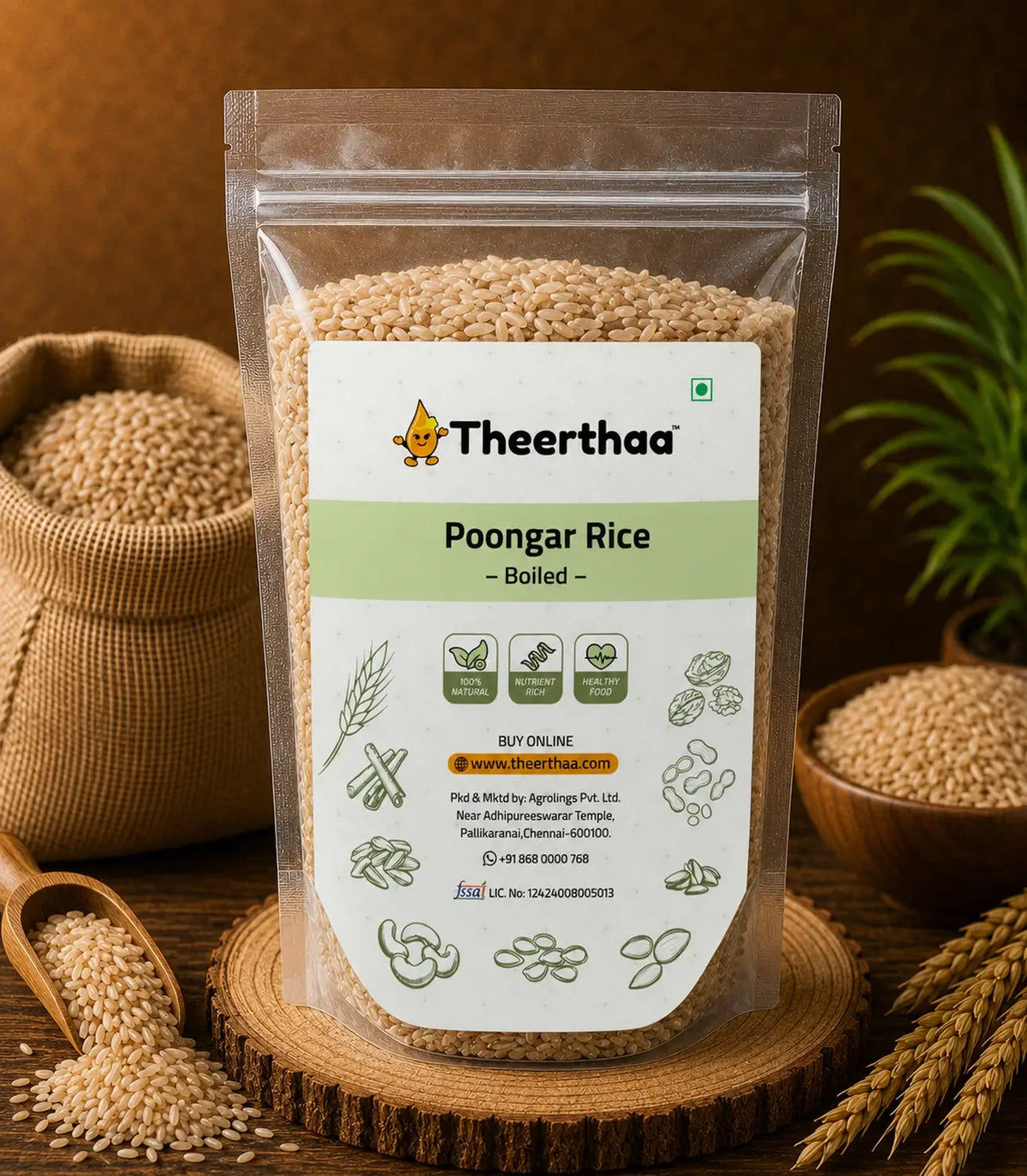 Poongar Rice Boiled