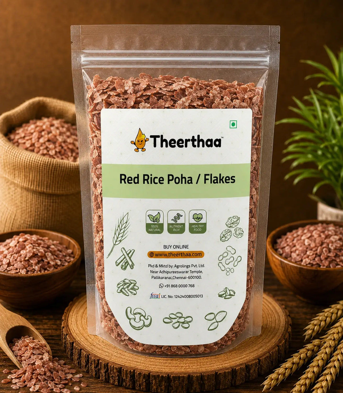 Red Rice Poha / Flakes