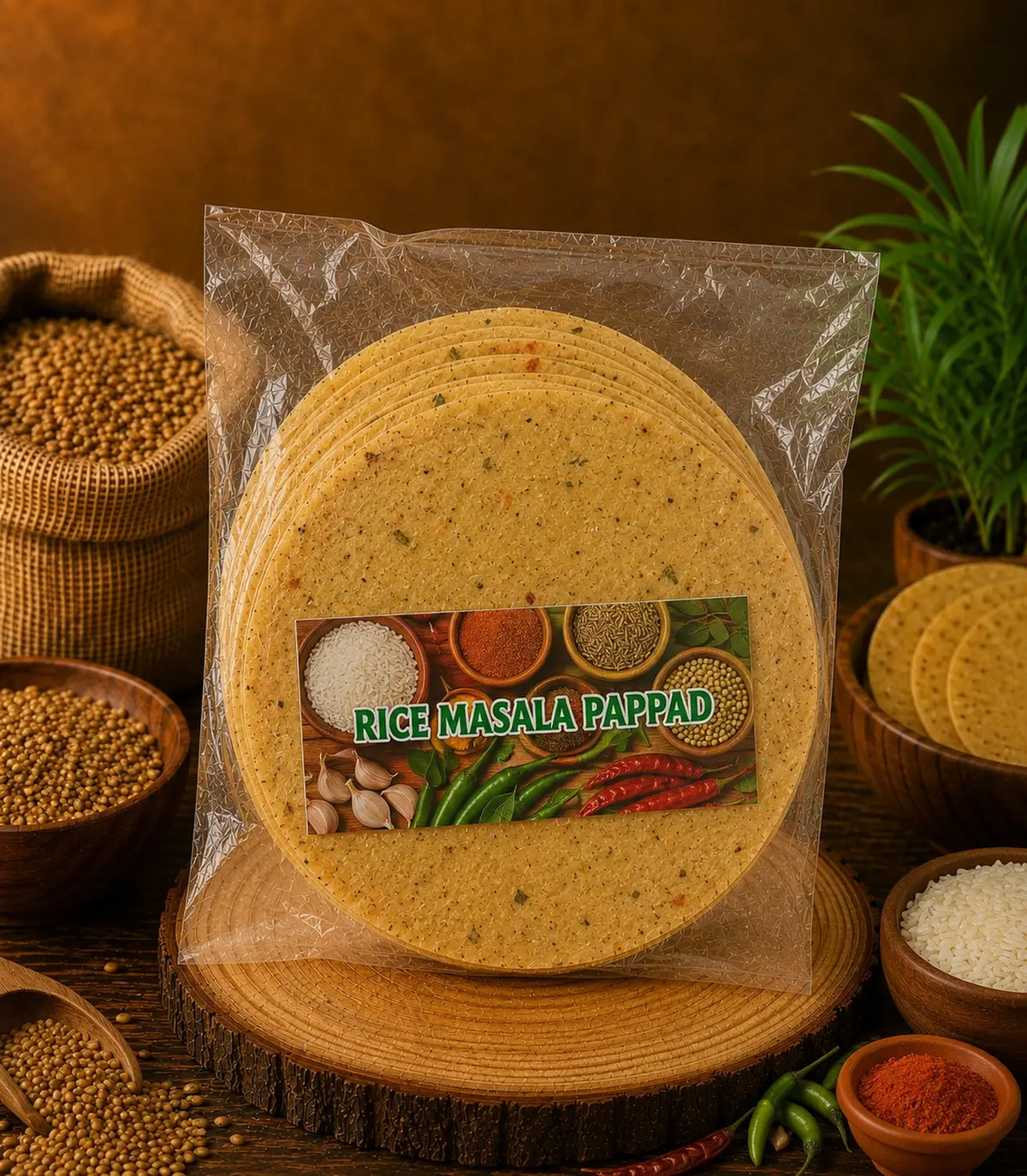 Rice Masala Pappad