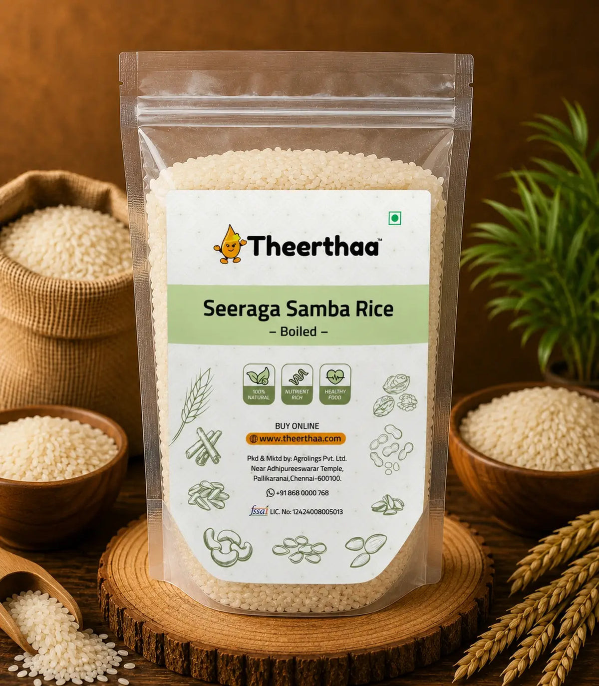 Seeraga Samba Rice Boiled