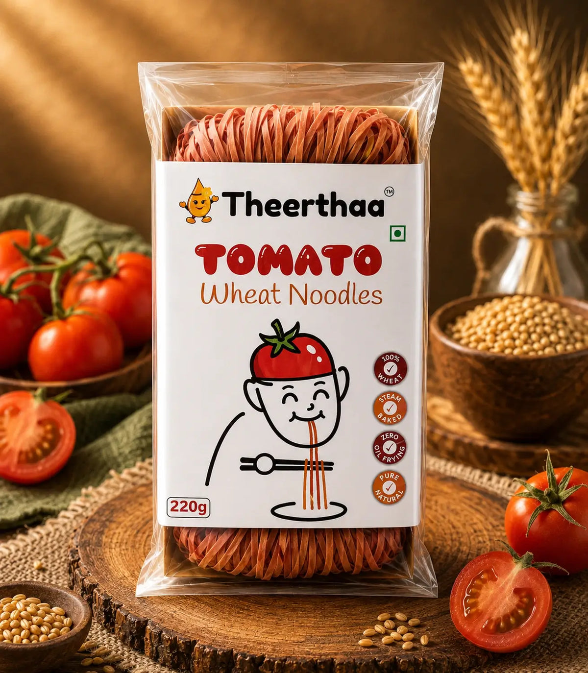 Tomato Wheat Noodles