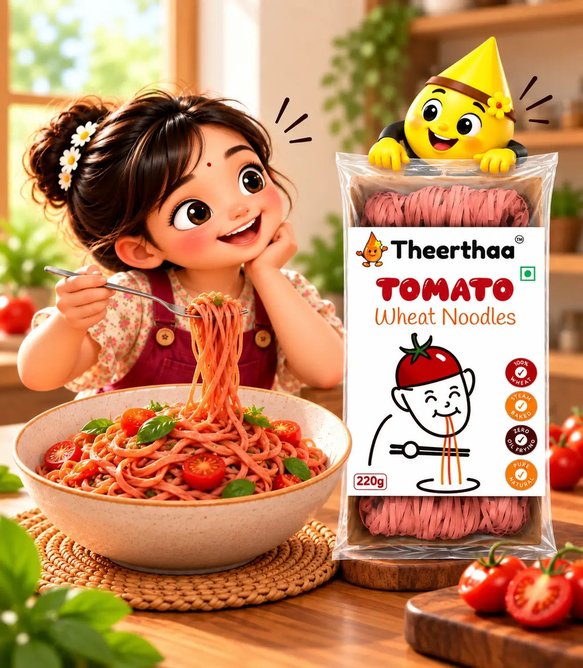 Tomato Wheat Noodles