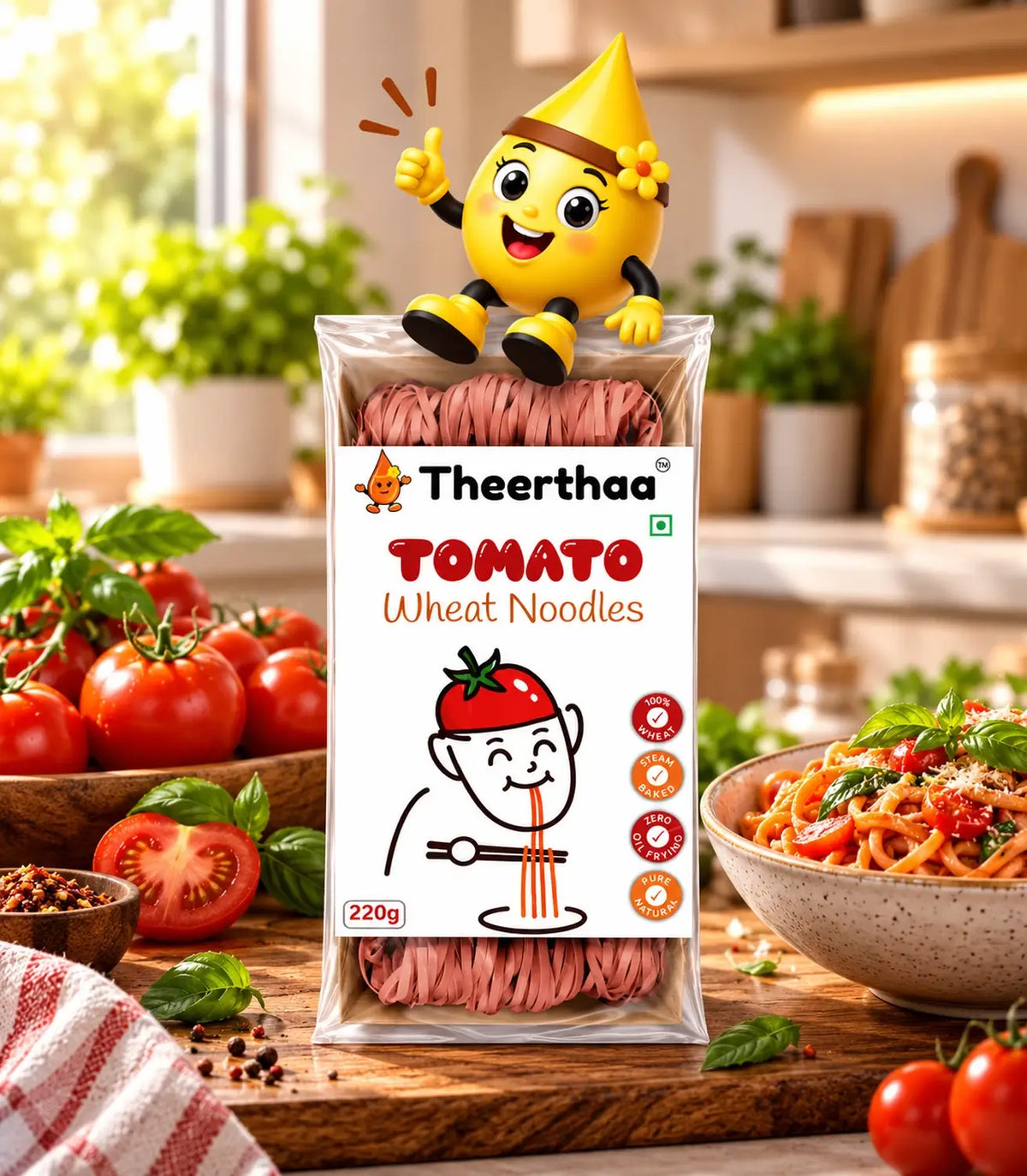 Tomato Wheat Noodles